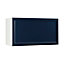 Meuble de cuisine Fog bleu nuit façade 1 porte relevante sur hotte + caisson haut L. 80 cm