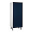 Meuble de cuisine Fog bleu nuit façade porte de réfrigérateur + caisson 1/2 colonne L. 60 cm