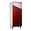 Meuble de cuisine Globe rouge façade porte de réfrigérateur + caisson 1/2 colonne L. 60 cm