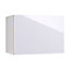 Meuble de cuisine Gossip blanc façade 1 porte ouvrante sur hotte + caisson haut hotte L. 60 cm