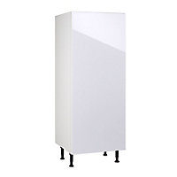 Meuble de cuisine Gossip blanc façade porte de réfrigérateur + caisson 1/2 colonne L. 60 cm