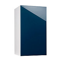 Meuble de cuisine Gossip bleu façade 1 porte + caisson haut L. 40 cm
