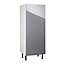 Meuble de cuisine Gossip gris façade porte de réfrigérateur + caisson 1/2 colonne L. 60 cm