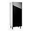 Meuble de cuisine Gossip noir façade porte de réfrigérateur + caisson 1/2 colonne L. 60 cm