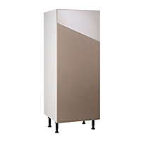 Meuble de cuisine Gossip taupe façade porte de réfrigérateur + caisson 1/2 colonne L. 60 cm
