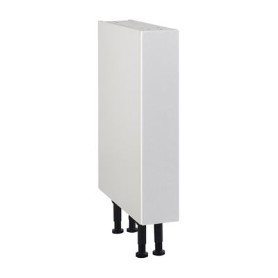 Meuble de cuisine Ice blanc façade 1 porte + caisson bas L. 15 cm