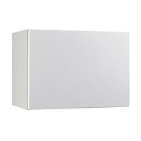 Meuble de cuisine Ice blanc façade 1 porte ouvrante sur hotte + caisson haut hotte L. 60 cm