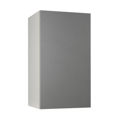 Meuble de cuisine Ice inox façade 1 porte + caisson haut L. 40 cm