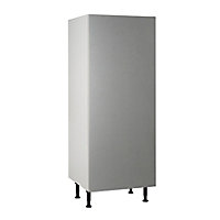 Meuble de cuisine Ice inox façade porte de réfrigérateur + caisson 1/2 colonne L. 60 cm