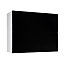 Meuble de cuisine Ice noir façade 1 porte pliante relevante + caisson L. 90 cm