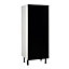 Meuble de cuisine ice noir façade porte de réfrigérateur + caisson 1/2 colonne L. 60 cm