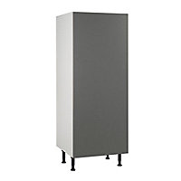 Meuble de cuisine Ice poivre façade porte de réfrigérateur + caisson 1/2 colonne L. 60 cm