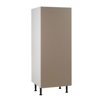 Meuble de cuisine Ice taupe façade porte de réfrigérateur + caisson 1/2 colonne L. 60 cm