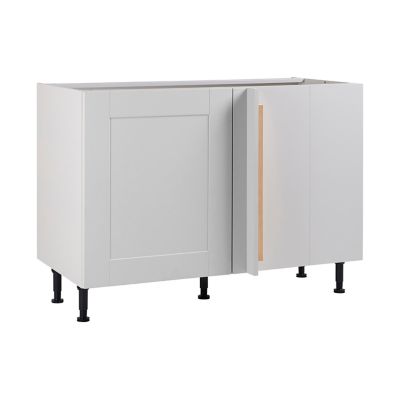Meuble de cuisine Kadral blanc d'angle façade 1 porte + kit fileur + caisson bas L. 60 cm