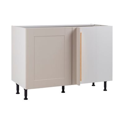 Meuble de cuisine Kadral seigle d'angle façade 1 porte + kit fileur + caisson bas L. 60 cm