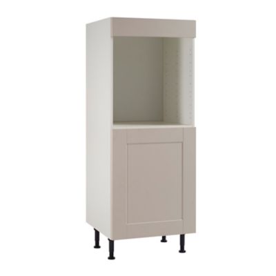 Meuble de cuisine kadral seigle façade 1 porte + bandeau four + caisson 1/2 colonne L. 60 cm