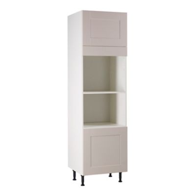 Meuble de cuisine Kadral seigle façade 2 portes + bandeau four + caisson colonne L. 40 cm