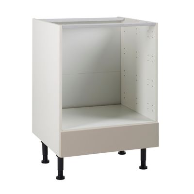 Meuble de cuisine kadral seigle façade bandeau four + tiroir four + caisson bas L. 60 cm