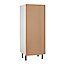 Meuble de cuisine Kontour chêne clair façade porte de réfrigérateur + caisson 1/2 colonne L.60 cm