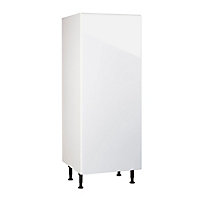Meuble de cuisine Sixties blanc façade porte de réfrigérateur + caisson 1/2 colonne L. 60 cm