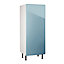 Meuble de cuisine Sixties bleu façade porte de réfrigérateur + caisson 1/2 colonne L. 60 cm