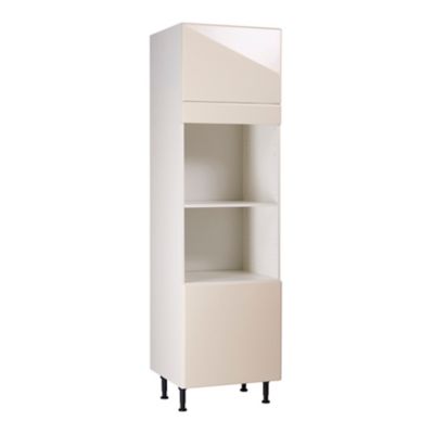 Meuble De Cuisine Sixties Creme Facades 2 Portes Bandeau Four Caisson Colonne L 60 Cm Castorama