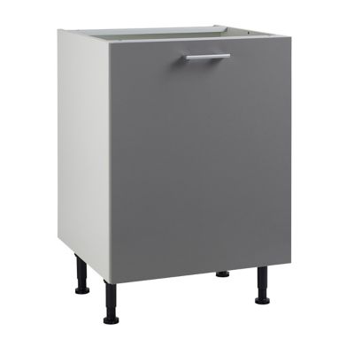 Meuble De Cuisine Spicy Gris Facade 1 Porte Caisson Bas L 60 Cm Castorama