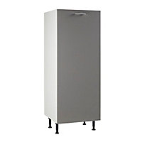 Meuble de cuisine Spicy gris façade porte de réfrigérateur + caisson 1/2 colonne L. 60 cm