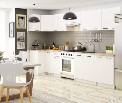 Meuble de cuisine sur pied : 3 tiroirs, blanc,80 x 85 x 46 cm