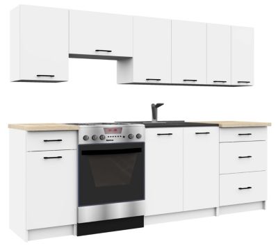 Meuble de cuisine sur pied : 3 tiroirs, blanc,80 x 85 x 46 cm