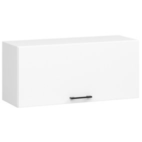 Meuble de cuisine suspendu : 1 porte, 1 étagère, blanc, 80 x 29 x 30 cm