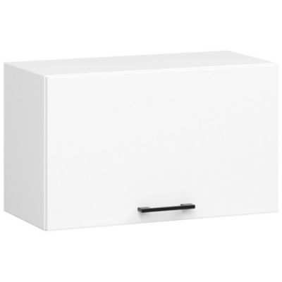 Meuble de cuisine suspendu à l'avant-toit : 1 porte, 1 étagère, blanc, 60 x 29 x 30 cm