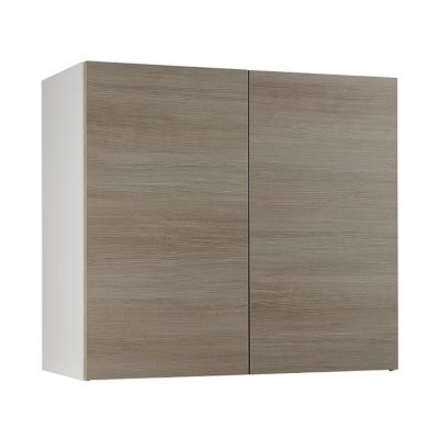 Meuble de cuisine Unik gris façade 1 porte L. 90 cm ...