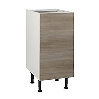 Meuble de cuisine Unik gris façade porte de réfrigérateur + caisson 1/2 colonne L. 60 cm