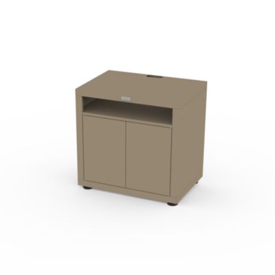 Meuble de cuisson avec tablette pour cuisine extérieure 80 x 55 cm taupe Le Marquier