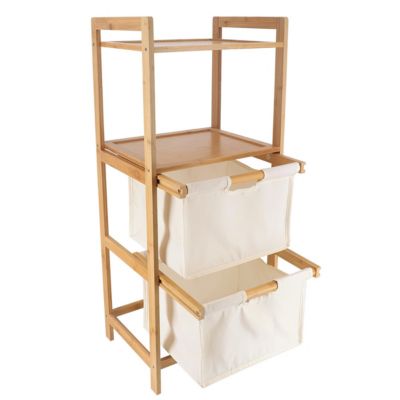VIVANNO Lot De 2 Paniers D'Étagère En Jacinthe D'Eau - 36cm Naturel Pour Billy, Basko Et Autres Systèmes