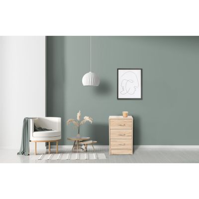 Meuble de rangement à 3 tiroirs Pratik - Hauteur 60 cm - Bois clair