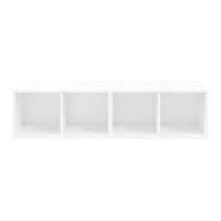 Meuble de rangement 4 cases blanc GoodHome Atomia H. 37,5 x L. 150 x P. 35 cm