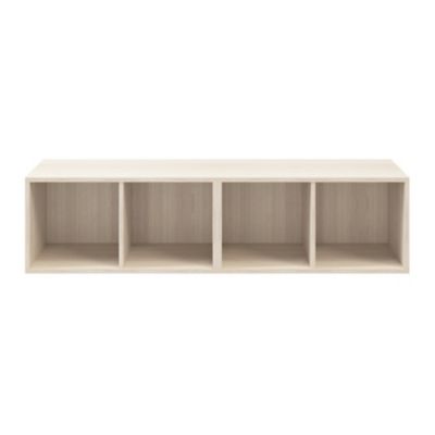 Meuble de rangement 4 cases effet chêne GoodHome Atomia H. 37,5 x L. 150 x P. 35 cm