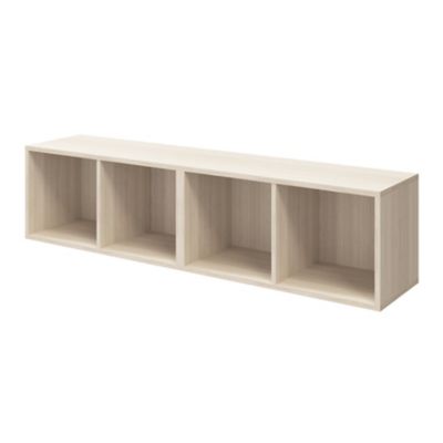 Meuble de rangement 4 cases effet chêne GoodHome Atomia H. 37,5 x L. 150 x P. 35 cm