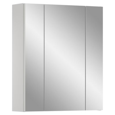 Meuble de rangement avec miroirs  Blanc laqué  KLEANKIN