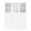Meuble de rangement blanc avec portes battantes vitrées GoodHome Atomia H. 187,5 x L. 150 x P. 37 cm