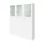 Meuble de rangement blanc avec portes battantes vitrées GoodHome Atomia H. 187,5 x L. 150 x P. 37 cm