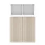 Meuble de rangement blanc portes battantes effet chêne GoodHome Atomia H. 112,5 x L. 75 x P. 37 cm