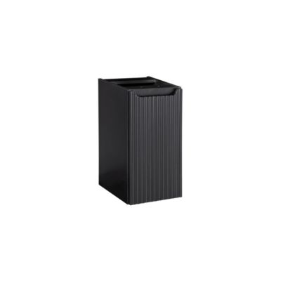 Meuble de rangement de salle de bain VANO  1 porte  Noir mat  L30 x P39 x H57 cm  Meuble suspendu