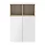 Meuble de rangement effet chêne portes battantes blanches GoodHome Atomia H. 112,5 x L. 75 x P. 37 cm