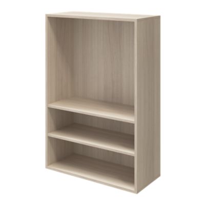 Meuble de rangement effet chêne portes battantes et tiroir blancs GoodHome Atomia H. 112,5 x L. 75 x P. 37 cm