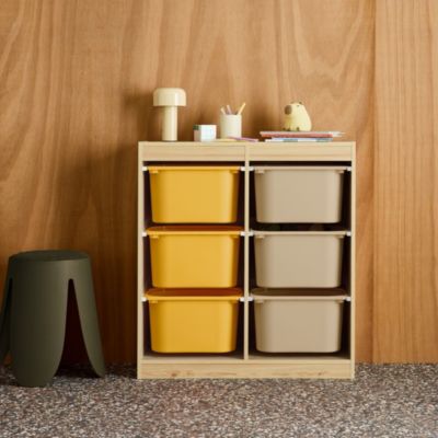 Tube de rangement pour animaux en peluche avec roulettes, conteneur