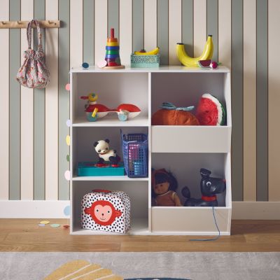 Meuble de rangement enfant blanc. 4 étagères