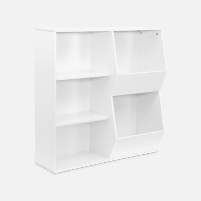 Meuble de rangement enfant blanc. 4 étagères